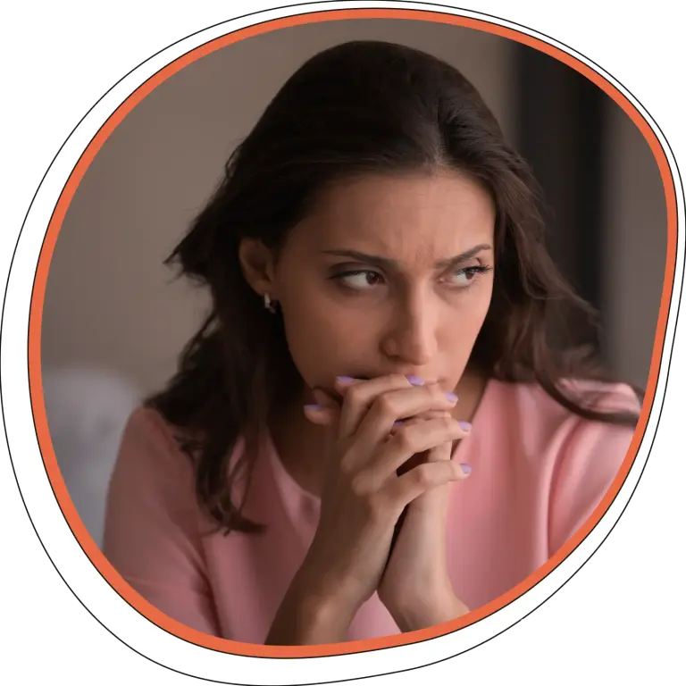 Woman struggling with anxiety