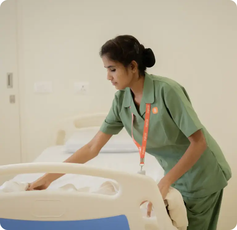 Healthcare professional providing treatment
