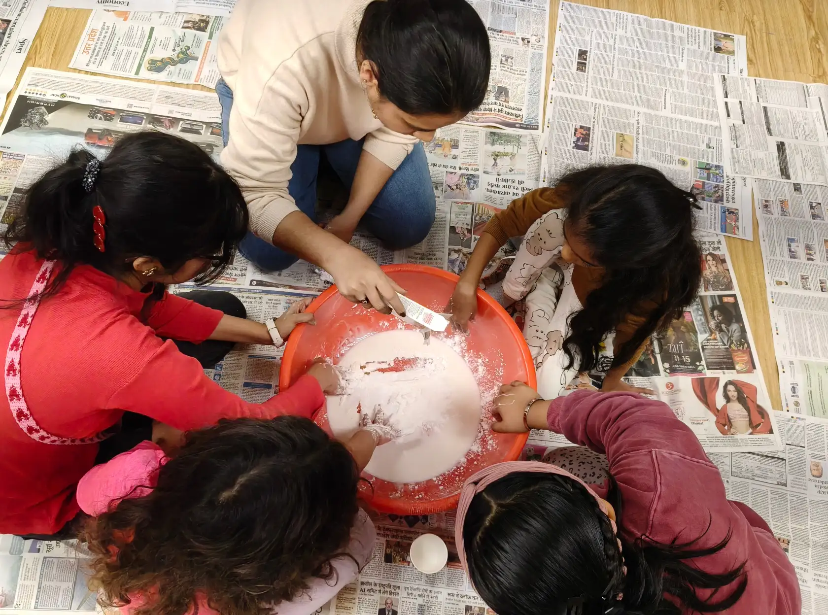 Children Engaged In Various Activities